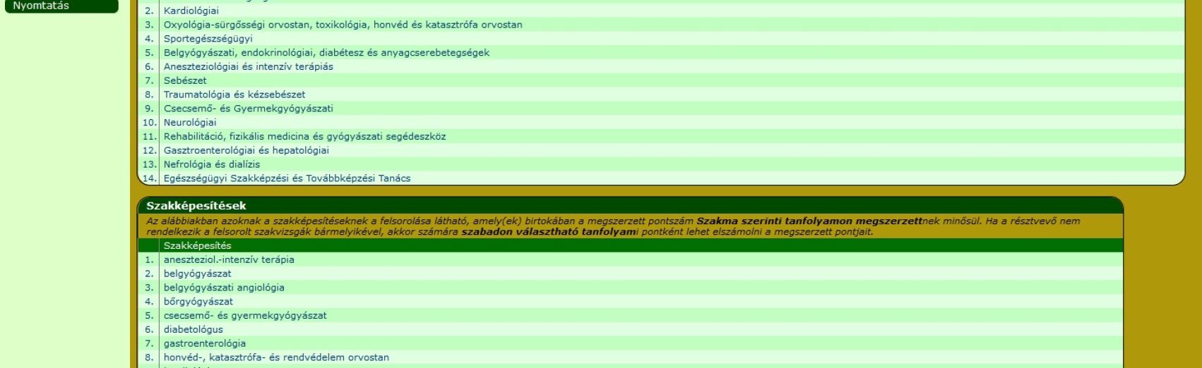 Oftex 2025 akkreditált szakmák